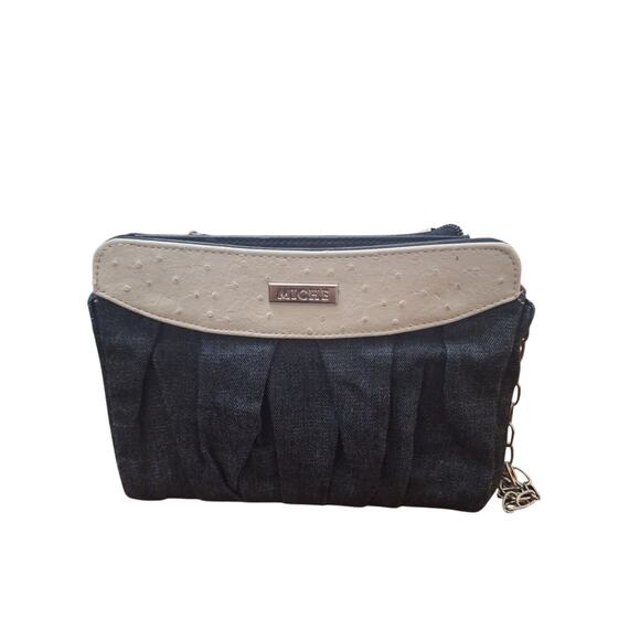 Miche Handbags - Miche Bag Purse Paperclip Chain Shoulder Handbag Denim Faux‎ Leather Minimalist